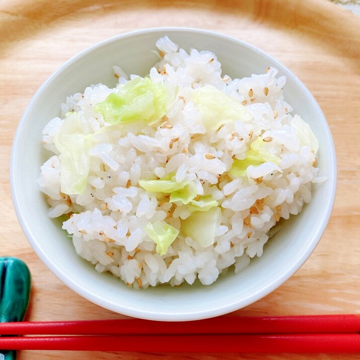 キャベツとしらすの混ぜご飯